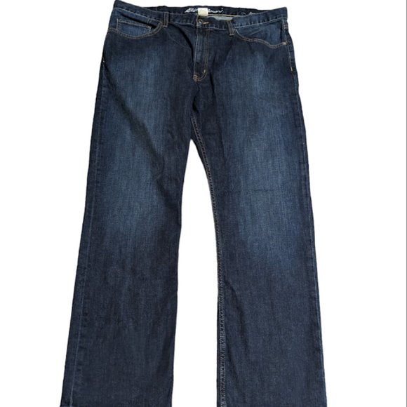 Eddie Bauer Men's Jeans 38x30 - Straight Leg - Medium/Dark Wash - Made in Mexico - Picture 1 of 11